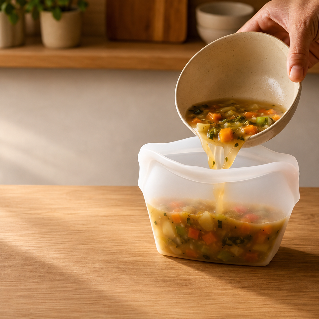 Stand-Up Food-Grade Silicone Storage Bag