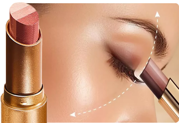 3-Color Matte Earth-Tone Eyeshadow Stick