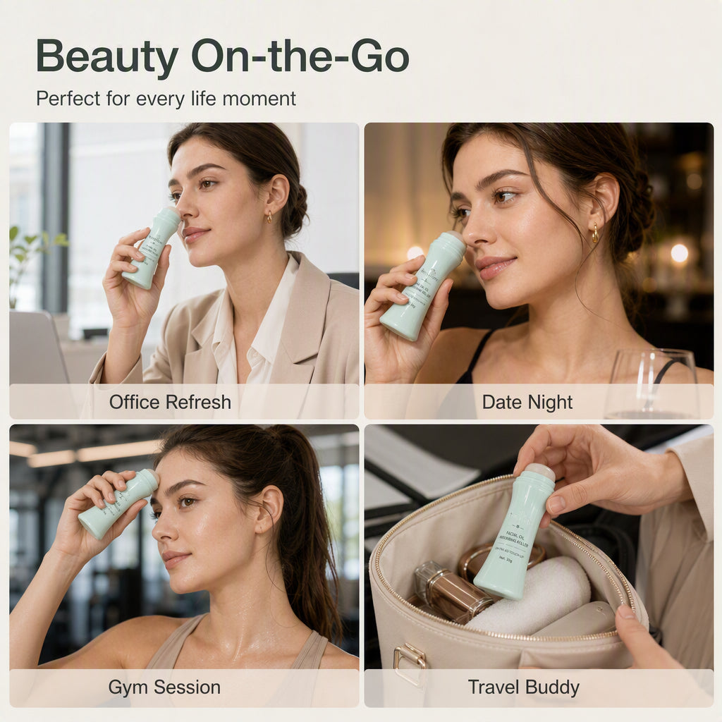 Portable Facial Oil-Absorbing Roller