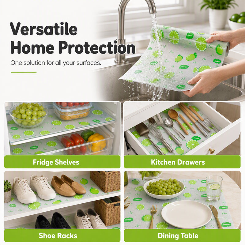 Refrigerator Drawer Liner Mat - Lime, 4 Pack