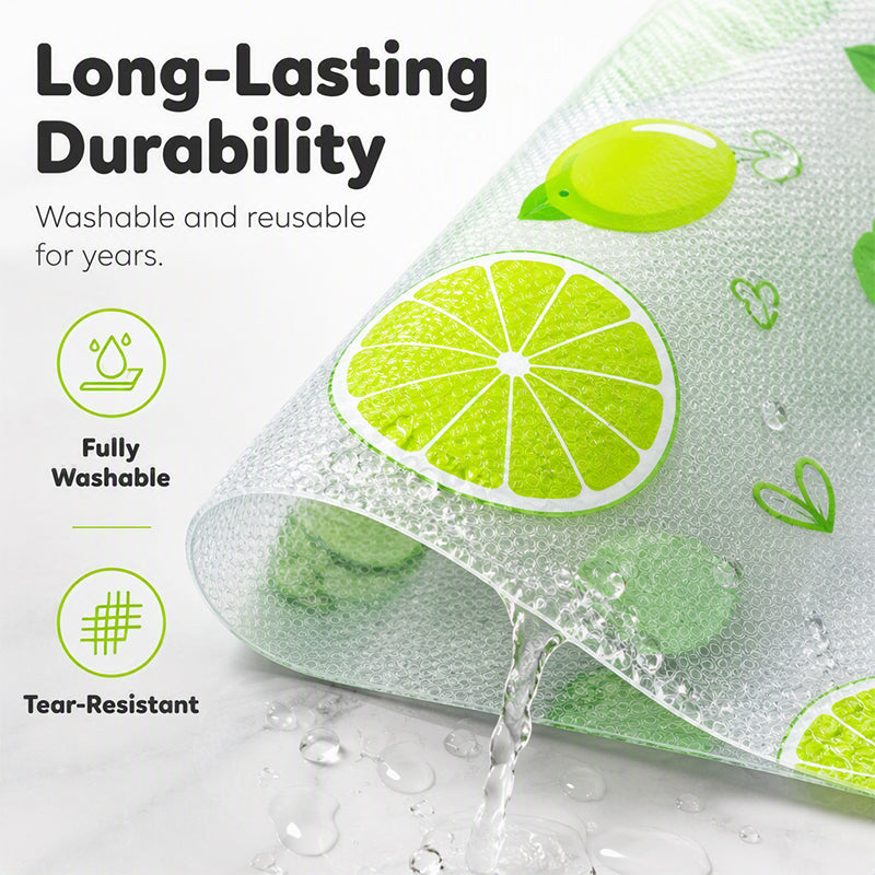Flexible lime-pattern refrigerator liner detail